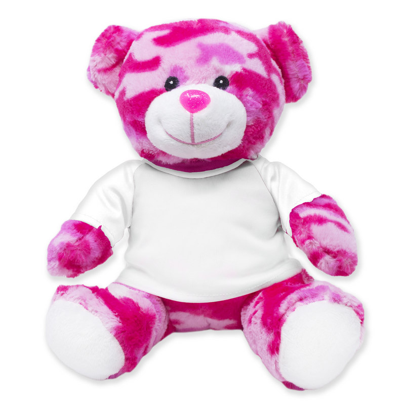 9" Create Your Own Pink Camo Teddy Bear