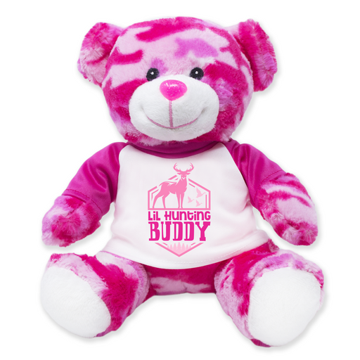 9" Pink Camo "Lil Hunting Buddy" Teddy Bear
