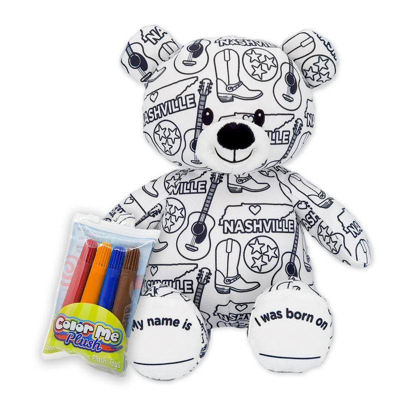 8.5" Nashville Color Me Plush™ Teddy