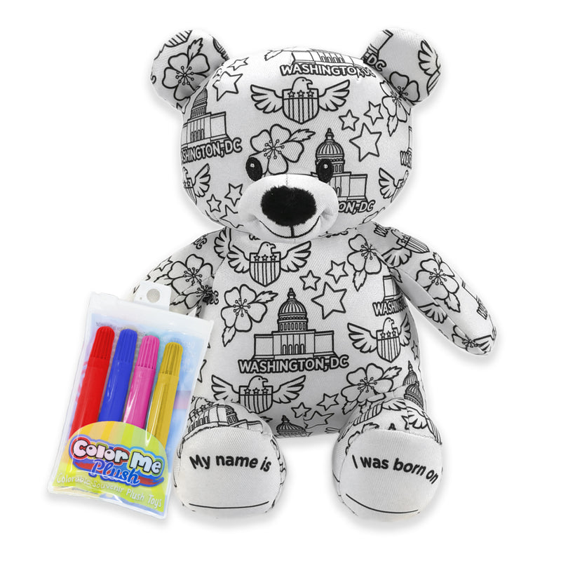 8.5" Washington DC Color Me Plush™ Teddy