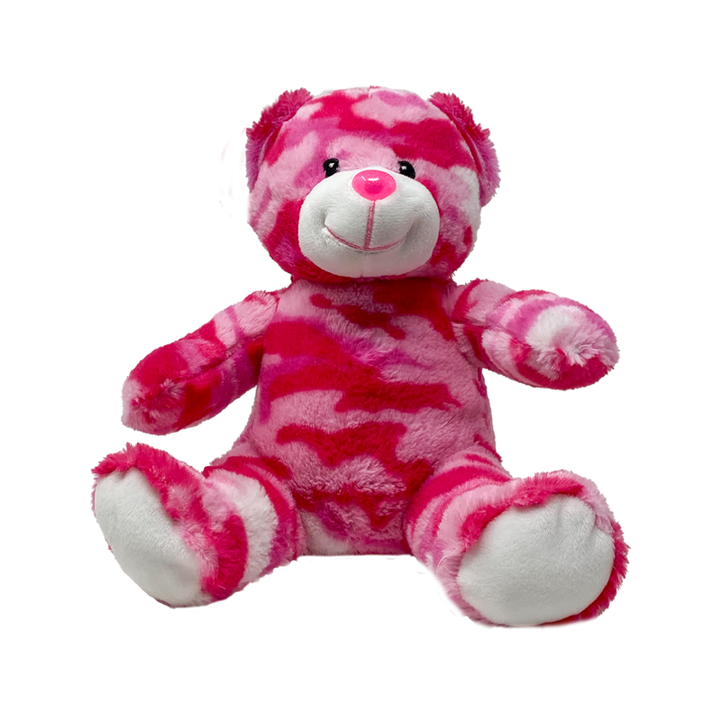 9" Pink Camo Teddy Bear