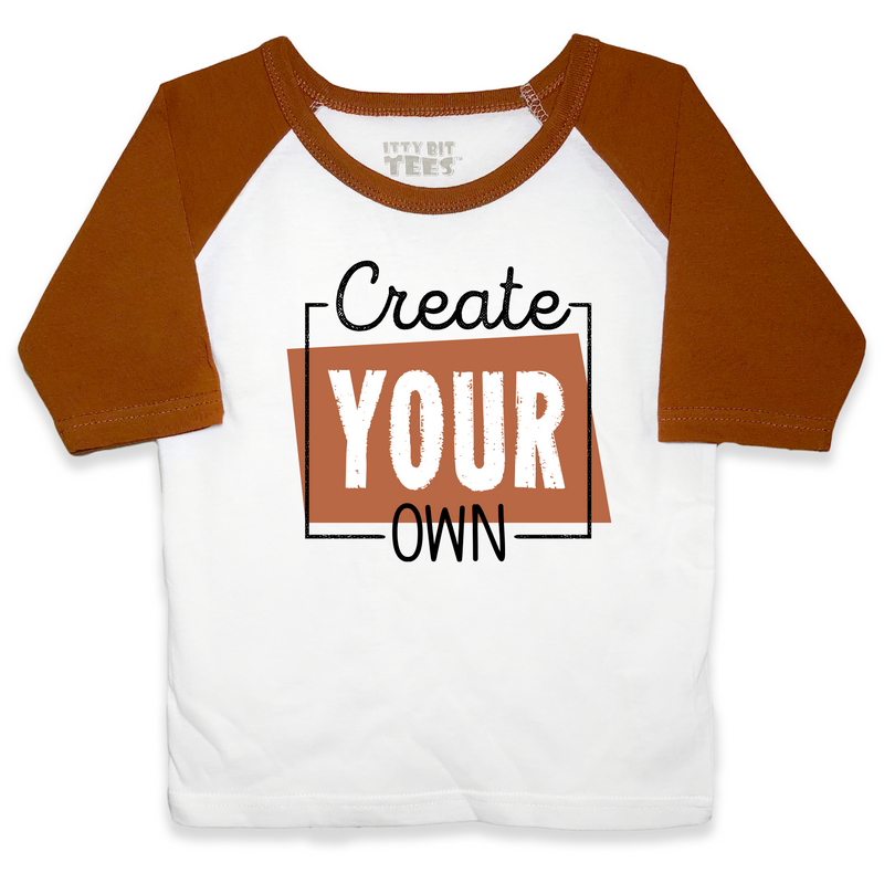 Create Your Own Raglan Toddler T-Shirt (Assorted Colors & Sizes) (CYO)